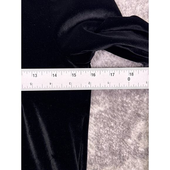 Ciao Lucia Dress XS Womens Black Velvet Long Sleeve Mini - Picture 4 of 8